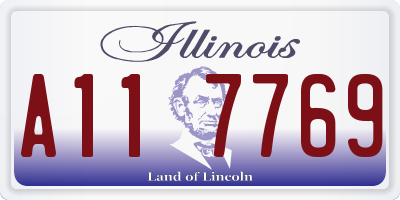 IL license plate A117769
