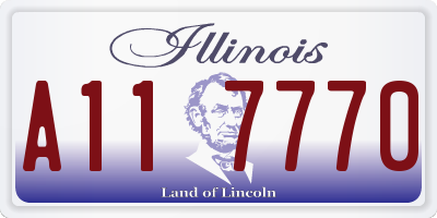 IL license plate A117770