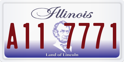 IL license plate A117771