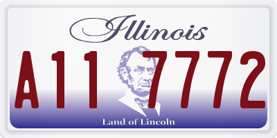 IL license plate A117772