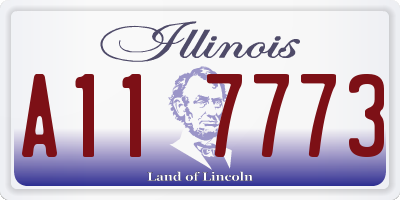 IL license plate A117773