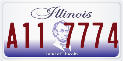 IL license plate A117774