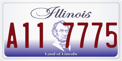 IL license plate A117775