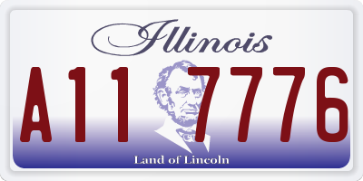IL license plate A117776