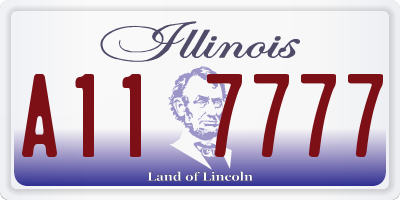 IL license plate A117777