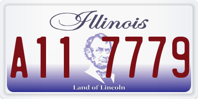 IL license plate A117779