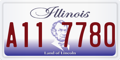 IL license plate A117780