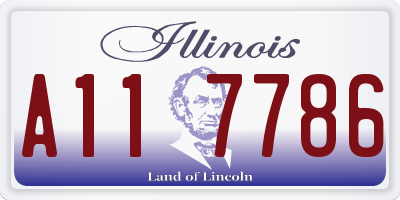 IL license plate A117786