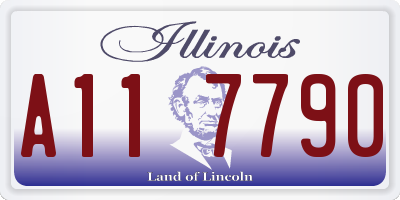 IL license plate A117790