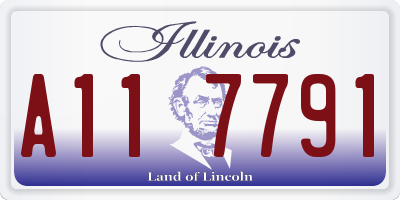 IL license plate A117791