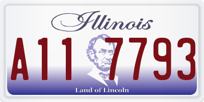 IL license plate A117793