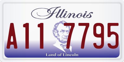 IL license plate A117795