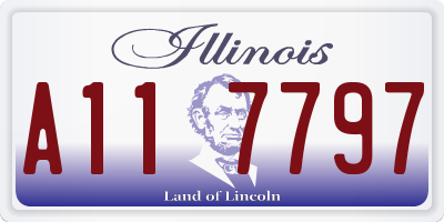IL license plate A117797
