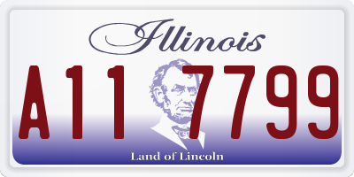 IL license plate A117799