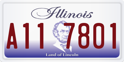 IL license plate A117801