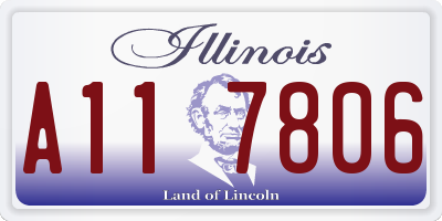 IL license plate A117806