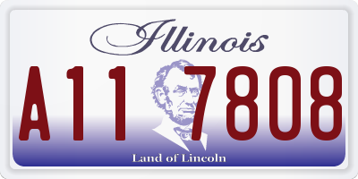 IL license plate A117808