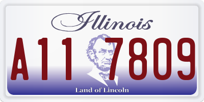 IL license plate A117809
