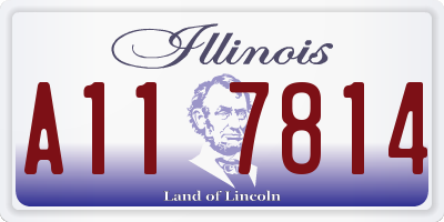 IL license plate A117814