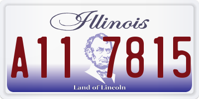 IL license plate A117815