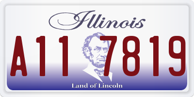 IL license plate A117819