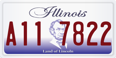 IL license plate A117822