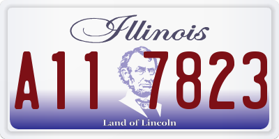 IL license plate A117823