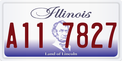 IL license plate A117827