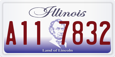 IL license plate A117832