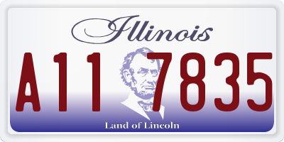IL license plate A117835