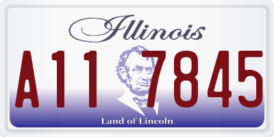 IL license plate A117845