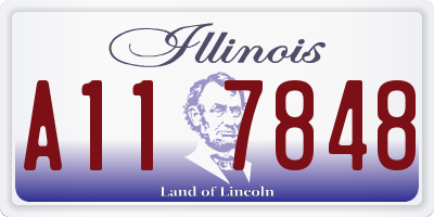 IL license plate A117848