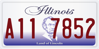IL license plate A117852