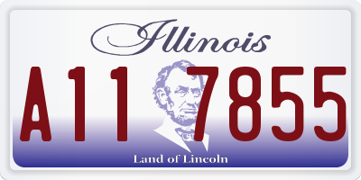 IL license plate A117855