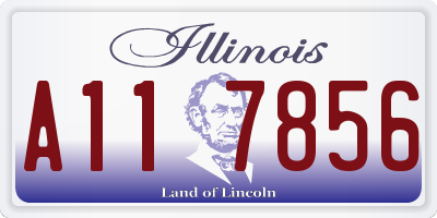 IL license plate A117856
