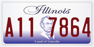 IL license plate A117864