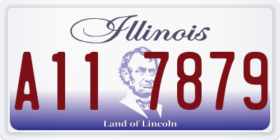IL license plate A117879