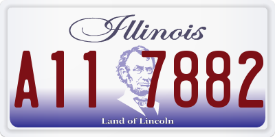 IL license plate A117882