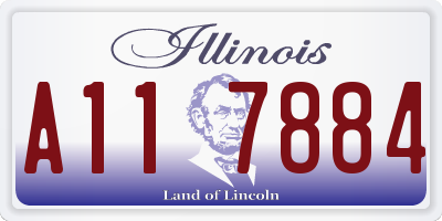 IL license plate A117884