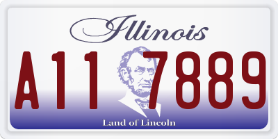 IL license plate A117889