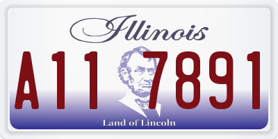 IL license plate A117891