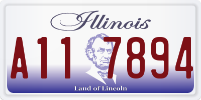 IL license plate A117894