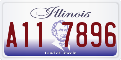 IL license plate A117896