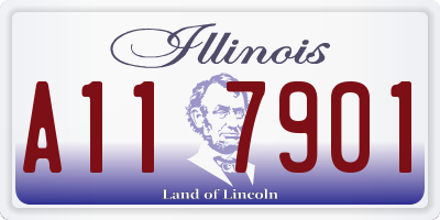 IL license plate A117901