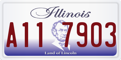 IL license plate A117903