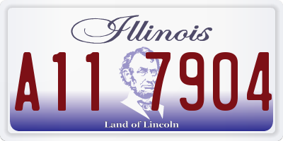 IL license plate A117904