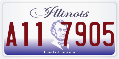 IL license plate A117905