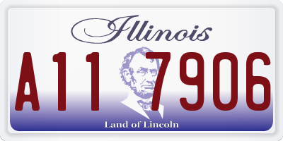 IL license plate A117906