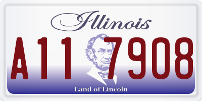 IL license plate A117908