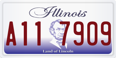 IL license plate A117909